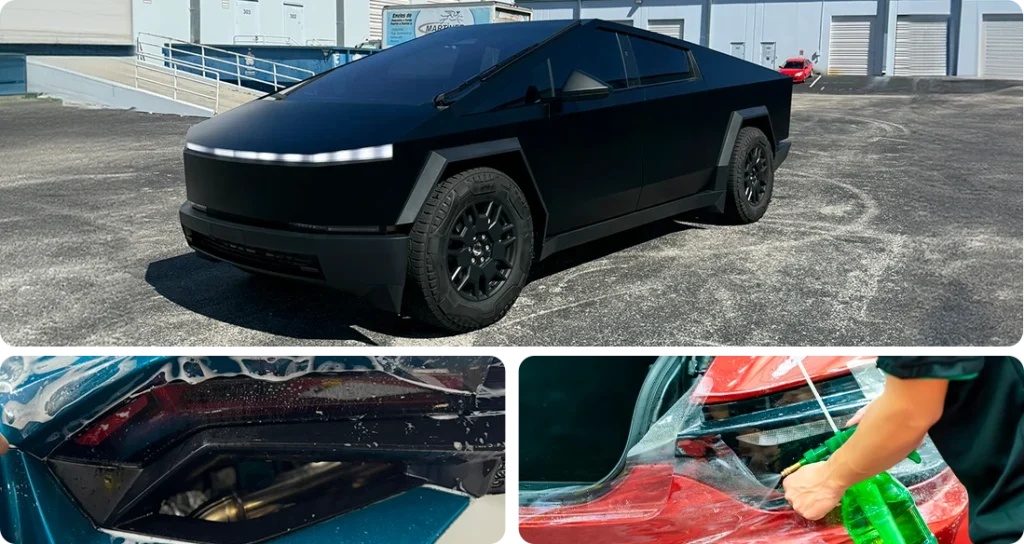 Premium paint protection film (PPF) installation on luxury vehicle in Orlando FL protecting paint from scratches and road debris