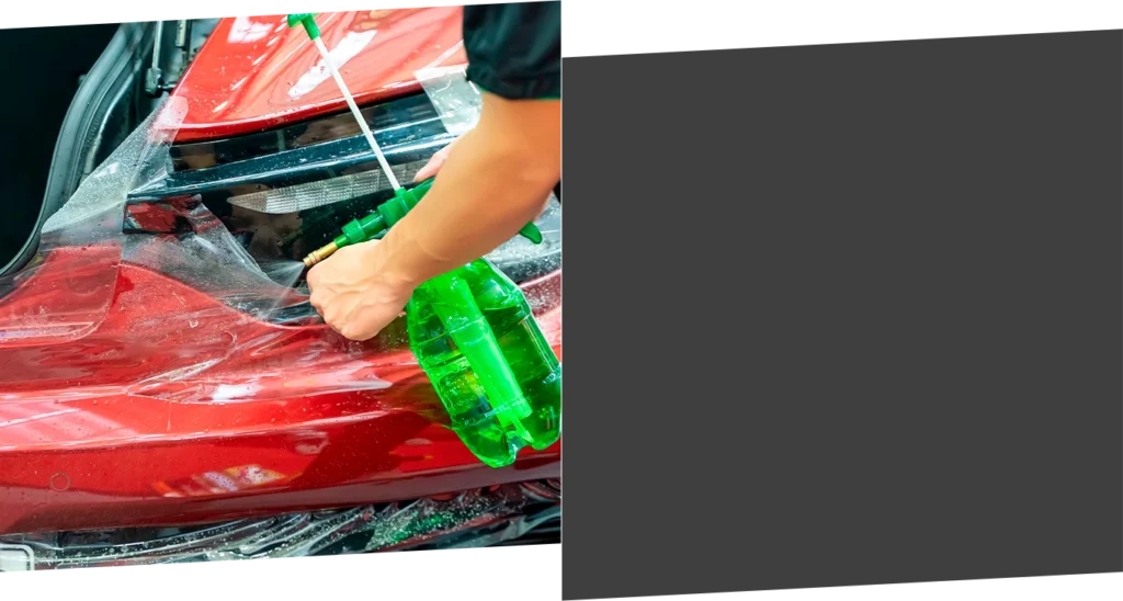 Paint protection film (PPF) installation on luxury vehicle in Orlando FL