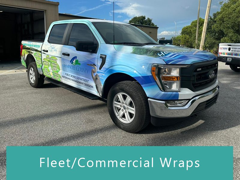 Commercial truck wrap Orlando FL by Wrap Royale showing full vehicle branding and professional car wrap installation for business advertising