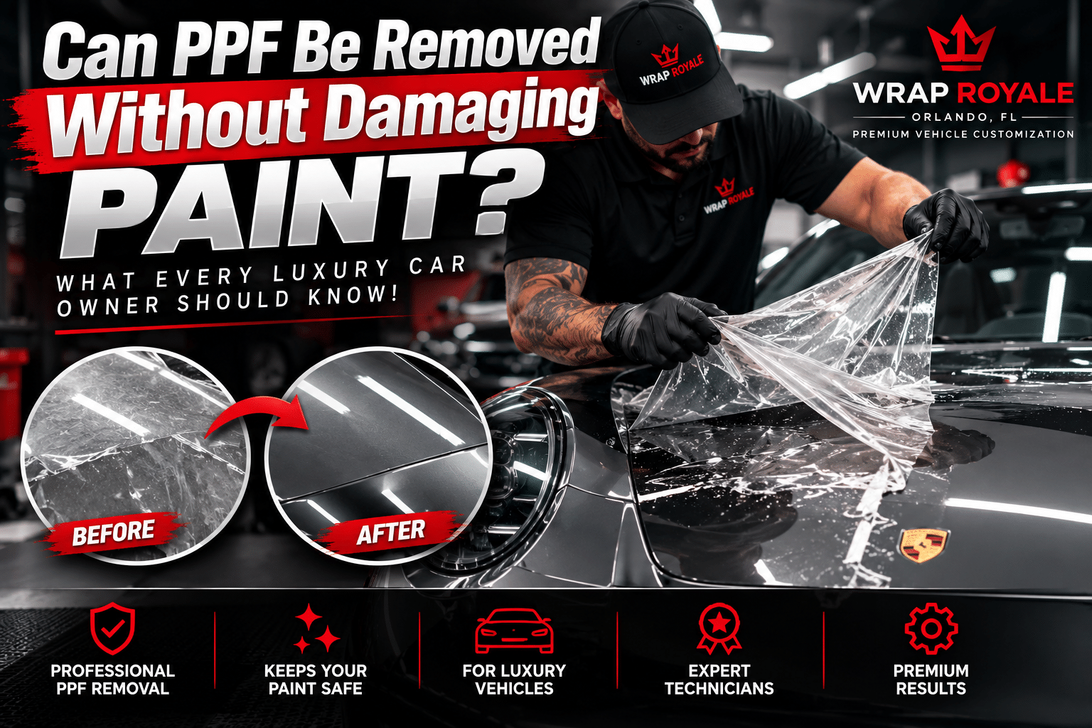 PPF Removal Without Paint Damage